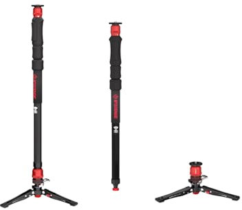 IFOOTAGE 59” Monopod with Feet,Cobra 3 Strike A150S,Professional Travel Camera Monopod,Pedal Lock Base,One-Click Design,for VCR DSLR Nikon Sony,Max.Load 11lbs/5KG