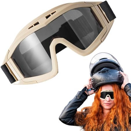 Kbnuetyg Motorradbrillen - Motocross-Reitbrillen, Motorrad-Schutzbrille | -Schießbrille, Staubdichte Rennbrille, Motorrad-Schutzbrille, kratzfeste Augenschutzbrille für Motocross, 20 x 8,7 x 7,5 cm