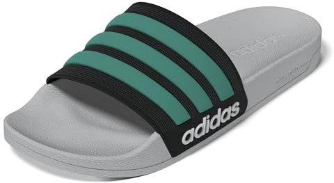 adidas Mixte Adilette Shower Slides, Core Black/Pure Teal/Grey Two, 44.5 EU