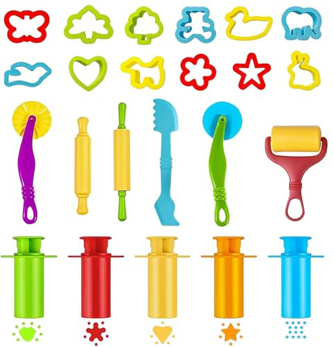 SZSMW 23 Knet Set - Knetä Knete - Kneten ZubehöR Kinder - Geeignet FüR FrüH Lernende Familien,Klassenzimmer, Vorschulen Und KindergäRten,Es Ist die Erste Wahl FüR Geschenke FüR Jungen Und MäDchen