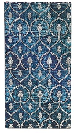 Blue Velvet Slim Lined Journal (Elastic Band Closure)