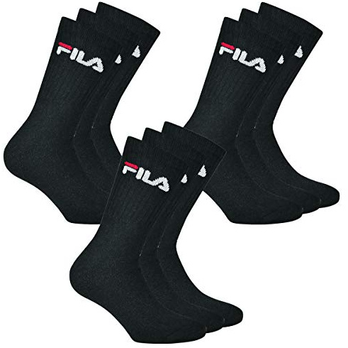 FILA 9 Paar Socken, Frottee Tennissocken mit Logobund, Unisex (3x 3er Pack)