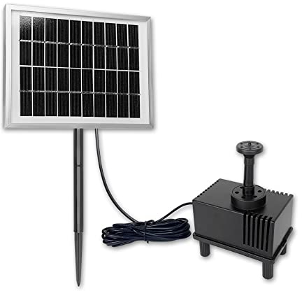 Froadp 2W Solar Teichpumpe Brunnenpumpe Solarpumpe Gartenbrunnen Miniteich Brunnen Mobile Wasserspiel Solarbrunnen Fontäne Pumpe Springbrunnen Brunnenpumpen für Gartenteiche Gartendeko (Type A)
