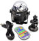 RockJam RJDL100 Wireless Rechargeable 6Watt LED Disco Lights with Remote Control, Black