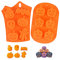 LOVEXIU Halloween Silikonform 2 Stück,Halloween Backform,Halloween Kuchenform,Backform Silikon Halloween,Schokoladenform Silikonform Muffins,Halloween KüRbisform