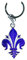 FIRENZE Schlüsselanhänger mit Symbol der Lilie knöpft - Souvenir und Sammlerobjekt, Violett Einheitsgröße