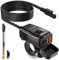 EXTRACTME Motorcycle Phone Charger, 6.8A Quick Charge 3.0 Dual USB with Voltmeter & ON/Off Switch, Waterproof Quick Disconnect SAE to USB Adapter for Phone, Tablet, GPS