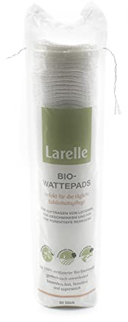 Larelle Maxi-Bio-Watte für Mama & Baby, 80 Stück, rund, GOTS Ecocert, perfekt für die Baby-Pflege und die tägliche Schönheitspflege