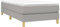 vidaXL Cadre de Lit, Lit Rembourré, Lit Simple, Lit Adulte, Meuble de Chambre à Coucher Intérieur, Moderne, Gris Clair 90x200 cm Tissu