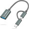 AIYEEN 2-in-1 Adattatore da USB C/Micro a USB, da USB C a USB 3.0, cavo Adattatore da USB ad Android OTG Compatibile con MacBook Pro Android Google Samsung e altro, Grigio