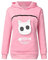 Damen Langarm Pullover Kapuzenpullover mit Katzen Hund große Tasche, Katzentasche Pullover mit Reißverschluss, Hunde Katze Tasche Sweatshirt Pulli Hoodie, Frauen Warme Langarmshirt (Pink, L)