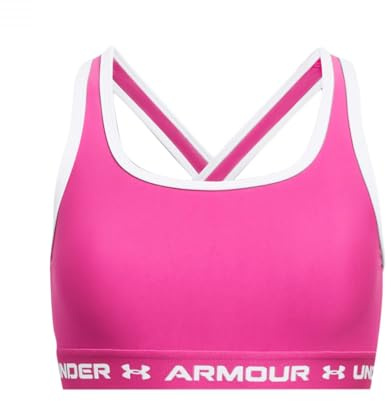 Under Armour Mädchen G Crossback Mid Solid, bequemer Sport BH für ideale Unterstützung, funktionaler BH für Mädchen