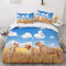 YASMENG 3D Bettwäsche 200x200 Leopard Tiermotiv Gold Blau 3D Bettbezug Set Weich Komfort Mikrofaser Bettwäsche 3 Teilig für Geschenke Zimmer Deko mit Reißverschluss und 2 Kissenbezüge 80x80 cm