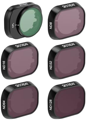 SKYREAT Skyreat Mini 4 Pro ND Filter,Polarisationsfilter Kamera Objektiv 6Pack Filter Set Kompatibel für DJI Mini 4 Pro Zubehör (CPL ND8 ND16 ND32 ND64 ND128) - (Plastik Version)