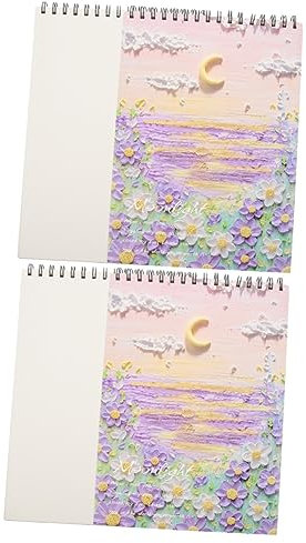 4 Stück Skizzenbuch Bilderbuch Doodle-Buch Reiseschreibheft Graffiti-Buch Skizzenblock Für Bleistift Blumen-skizzenbuch Buch Aquarellmalerei Papierauflage Spiral- Reisen Karton
