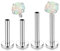 Adramata Titan Lippenpiercing Labret Piercing Innengewinde CZ Ohrpiercing Schmuck G23 Titan Conch Helix Tragus Piercing 16G/18G