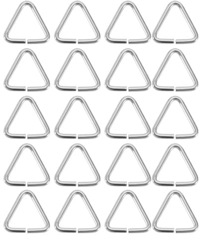 EMSea 20 Tapones de Fregadero con Hebilla Triangular para Drenaje, Cadena de triángulos, Gancho para bañera, Fregadero de Cocina, baño, lavabos, tapón de Drenaje, Cadena triángulos Hebilla