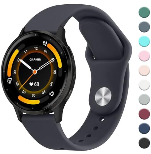 Oumida für Garmin Venu 2 Armband/Garmin Venu 3 / Garmin Vivoactive 4 45mm Armbänder Damen Herren, 22mm Silikon Uhrenarmband Classic Sport Ersatzarmband für Garmin Forerunner 255/265/ 745/255 Music