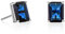 namana Simples Boucles d'Oreilles Bleu Saphir en Taille Emeraude en Argent Sterling 925, Boucles d'Oreilles Argent pour Femme et Jeune Filles avec des Pierres Bleues Rectangles