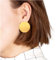 Große Statement Ohrringe Gold • Gebürstete Edelstahl Ohrstecker 18k vergoldet • Boho Style Scheiben Ohrschmuck • nachhaltig & handgemacht • Ø 30mm