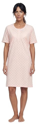 Zeitlos Nachthemd Damen Kurzarm ROSI mit Schleife M-6XL Schlafshirt Knopfleiste Raffung
