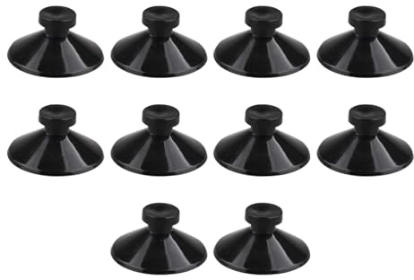 VBSYUYQ 10 Pcs 28mm Aquarium Suction Cups for Fish Tank Pump | 10 pack black rubber aquarium suction cups 28mm, fish tank pump fixing suckers for freshwater saltwater glass tank use