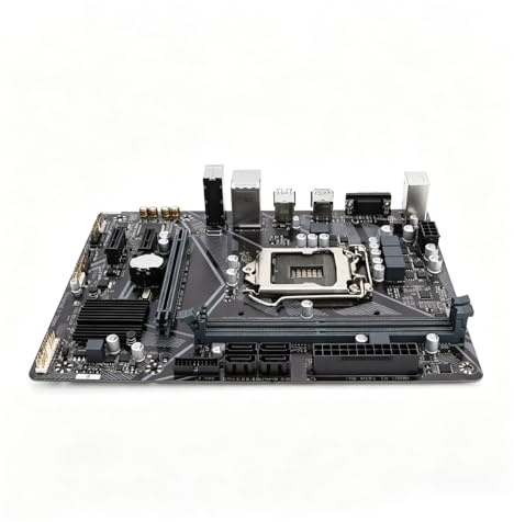 Fockety Scheda Madre del Computer, H410M S2 LGA1200 per I9 I7 I5 I3 CPU M ATX Scheda Madre per Desktop con DDR4 64 GB ATX Massima per Giochi