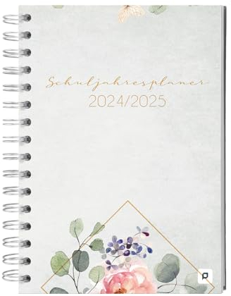 PERSEN Schuljahresplaner Ringbuch 2024/25 - Ringbuch, DIN A4, Lehrerkalender für alle Klassenstufen, mit Halbjahreskalender, Ferienkalender & Stundenplänen - Vintage