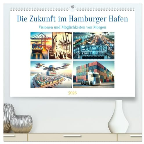 Die Zukunft im Hamburger Hafen: Visionen und Möglichkeiten von Morgen. (hochwertiger Premium Wandkalender 2026 DIN A2 quer), Kunstdruck in Hochglanz: ... Hafen der Zukunft. (CALVENDO Technologie)
