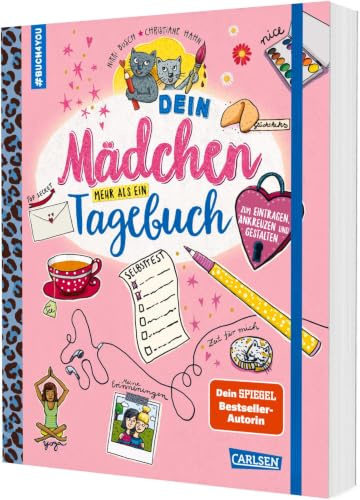 #buch4you: Dein Mädchen-Tagebuch: Zum Eintragen, Ankreuzen und Gestalten | Kreatives Eintragbuch für Gefühle ab 10 Jahren mit Fragen, Listen, Sprüchen und Tests