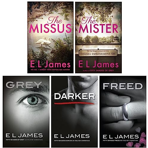 E L James 5 Books Collection Set (Grey, Darker, Freed, The Mister, The Missus)