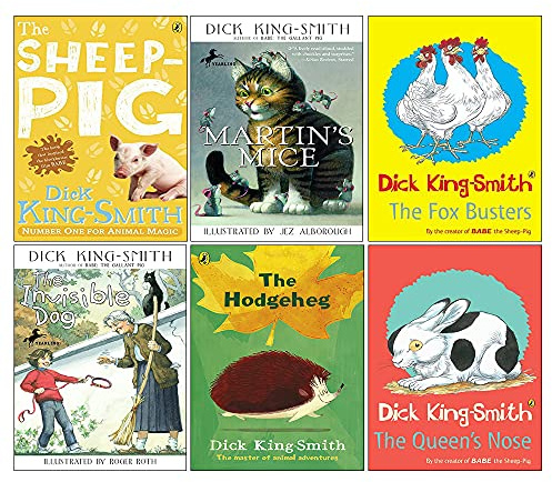 Dick King Smith Collection 12 Books Set (The Fox Busters, Martin's Mice, The Sheep-pig , The Queen's Nose, The Hodgeheg, The Invisible Dog, Golden Goose, Smasher, Mouse Family Robinson & More)