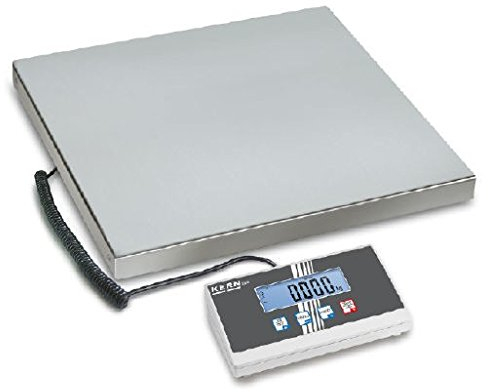 KERN Plattformwaage EOB 150K50XL (Wägebereich max. 150 kg, Ablesbarkeit 50 g, Reproduzierbarkeit 50 g, Linearität 100 g, Tierwaage / Paketwaage, Wägeplatte 945x505x65 mm, inkl. Arbeitsschutzhaube)