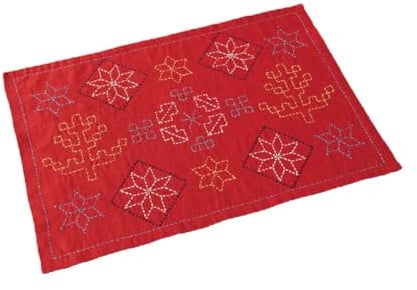 Olympus Thread Sashiko Stickpackung Tischset Nordic Designs Nordic Stoff bedruckt