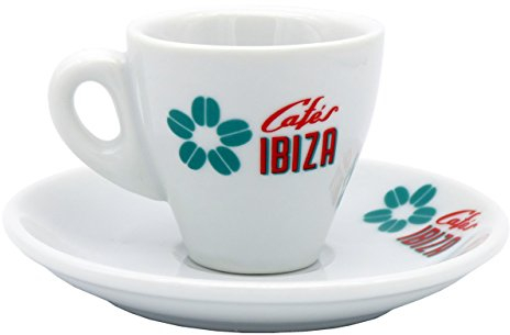 Cafes Ibiza Espresso Tasse weißer Keramik (50 ml)