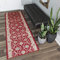 TAPISO Dubai Läufer Teppich Brücke Rot Klassisch Traditionell Ornament Floral Muster Teppichläufer Flur Wohnzimmer ÖKOTEX 70 x 500 cm
