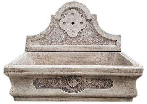 Lavabo in cemento e polvere di marmo lavatoio fontana vasca da esterno per decorazione giardino con paragocce grigio