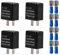 Gebildet 4Stücke Universal 12V 2Polig Blinkrelais, Auto Motorrad Elektronische LED Blinker Licht Relais, Relais mit Regler-Blinker Blinken, Geschwindigkeit Einstellbar (schwarz)