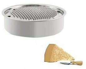 SHOPPING IN RETE GRATTUGIA Formaggio Acciaio Inox A Mano SCATOLATA 18CM Tonda Cucina