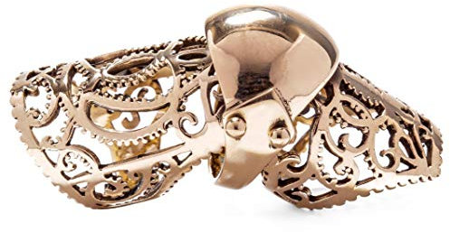 Windalf Großer Statement Ritter Ring Arian 65 mm Gelenkring Mittelalter Bronze-Ring Mediaval-Schmuck Edle Bronze (Bronze, 50 (15.9))