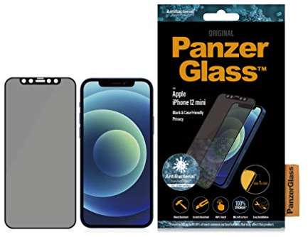 PanzerGlass antibakterielles Privacy Edge-to-Edge Schutzglas passend für Apple iPhone 12 Mini