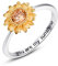 Sonnenblume Ring Damen 925 Sterling Silber you are my sunshine Ring Schmuck Geschenk für Frauen (49 (15.6))