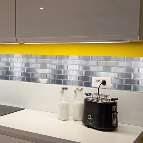 MadeInNature® Fliesenkleber und Spritzschutz erfrischt Ihre Wände einfach und schnell (aus Metall, 3 Stück)