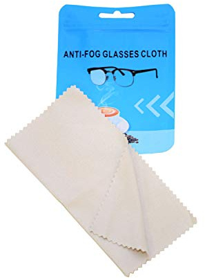 iWood Antibeschlagtuch/Anti-Fog Putztuch/Reinigungstuch (15 x 15 cm) für Brillen, Kamera-Objektive, Sport- & Sonnenbrillen & Bildschirme - kein beschlagen der Linsen, Dank Anti-Fog Technologie