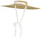 HNGM Chapeau Paille Chapeau d'été Femme Blanc Protection Solaire