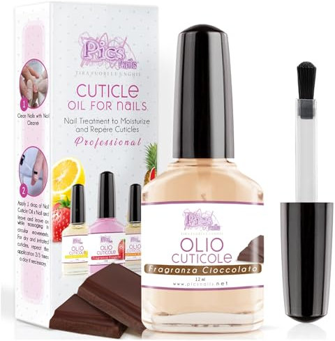 Huile Cuticules Ongles des Mains et des Pieds 12ml Professionnelle - Huile Hydratante et Régénérante pour les Cuticules des Mains et des Pieds, Apporte Soulagement et Fraîcheur (Chocolat)