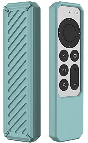 Fernbedienung Hülle Kompatibel mit Apple TV 4K 2021 Remote Silikon Hülle, Leichte rutschfeste Stoßfeste Schutzhülle für Apple TV 4K 2021 Siri Fernbedienung (Armeegrün)