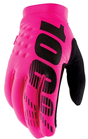 100%, 100%, BRISKER Gloves, Adult, S, NEON PINK