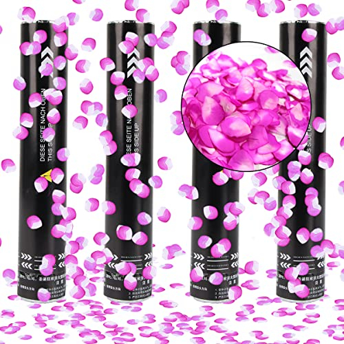 Konfetti Shooter*4, XiXiRan Konfettikanone Hochzeit, Konfettikanonen Hochzeit, Party Popper Bunt, Confetti Cannon, Handheld Konfetti Rohr, Konfetti Bombe, Party Konfettikanone, Konfetti Pistolen Set