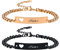 VNOX Personalisierte Gravur Paar Armbänder Personalisierbaren Armbänd Familie Armbänder|Partnerarmband für Paare|Pärchen Armband (2 Stück Herz paar armband-b)